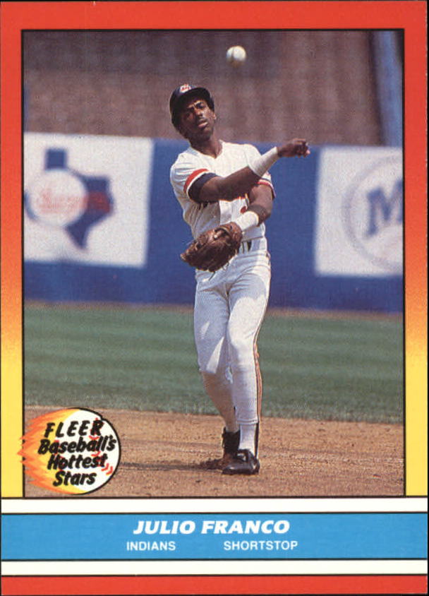 1988 Fleer Hottest Stars Baseball Cards        011      Julio Franco